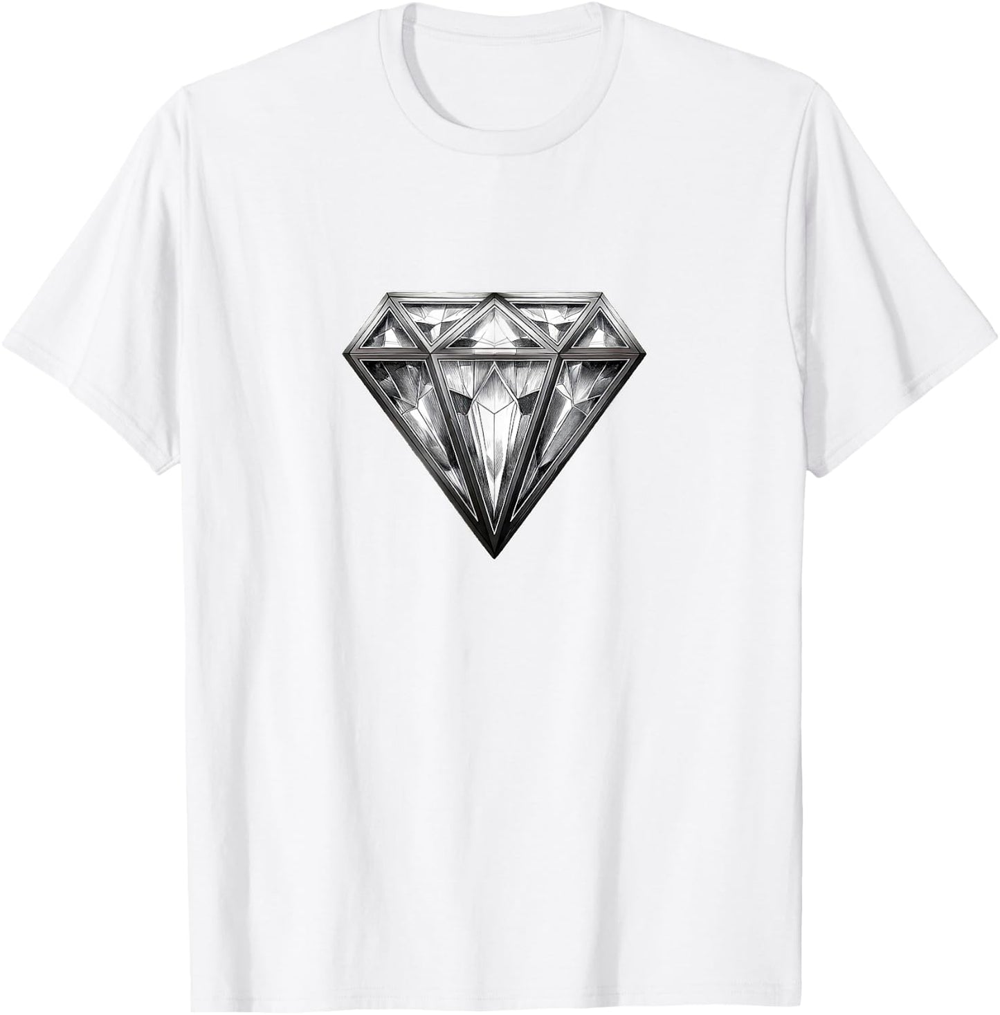 Diamond White with White T-Shirt - T-Shirt | White