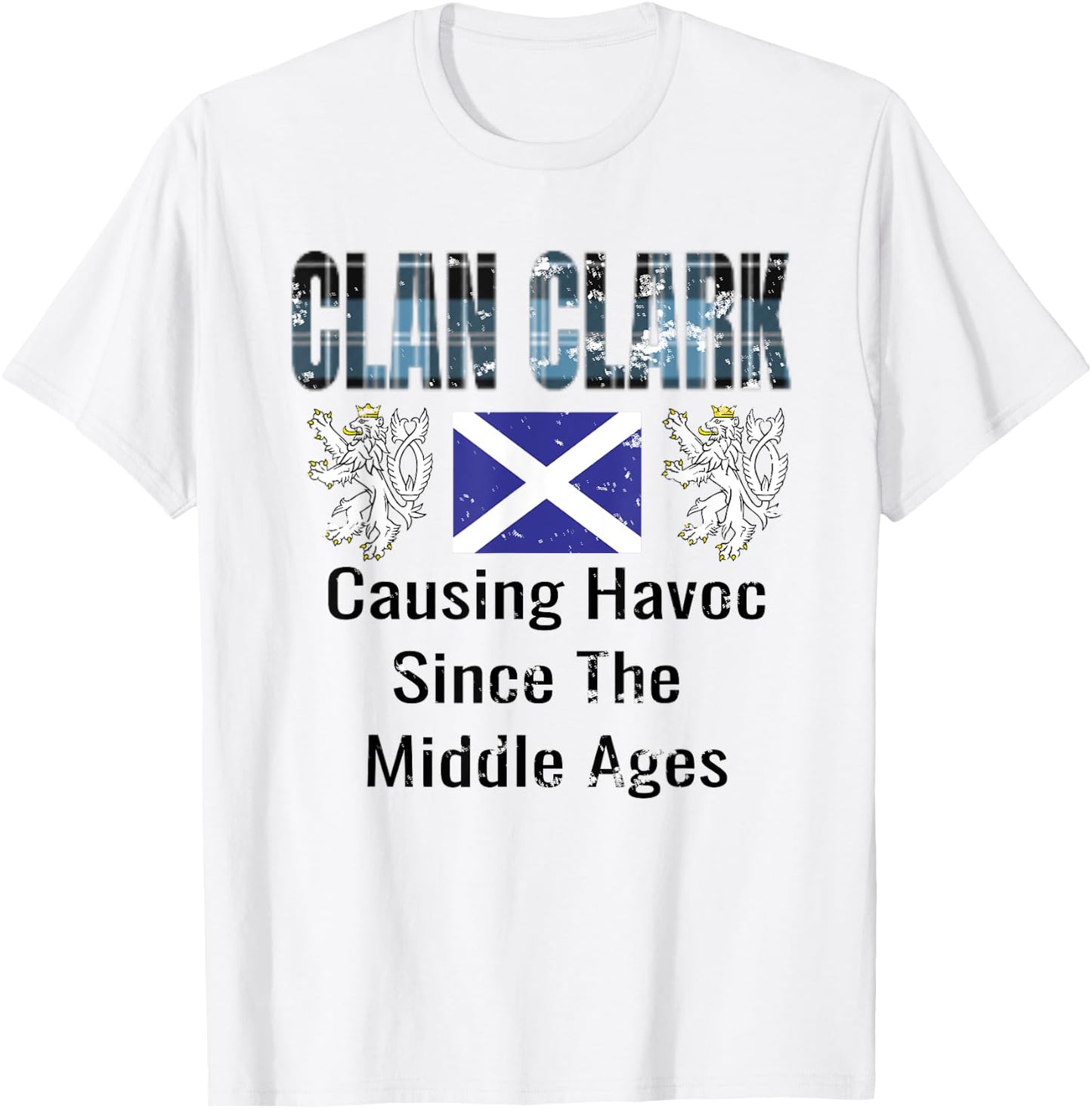 Clan Clark Tartan Scottish Family Name Scotland Pride T-Shirt - T-Shirt | White