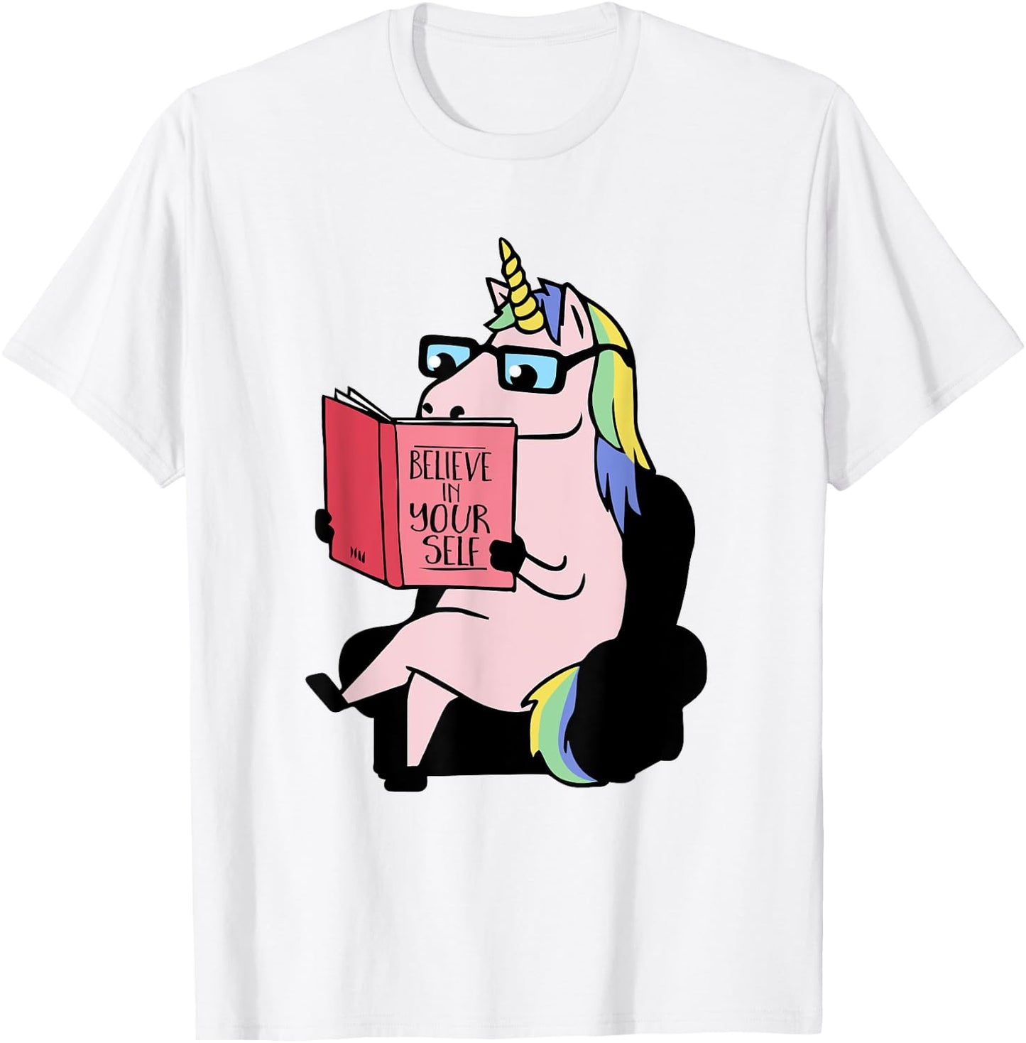 Believe in Yourself -Unicorn T-Shirt - T-Shirt | White