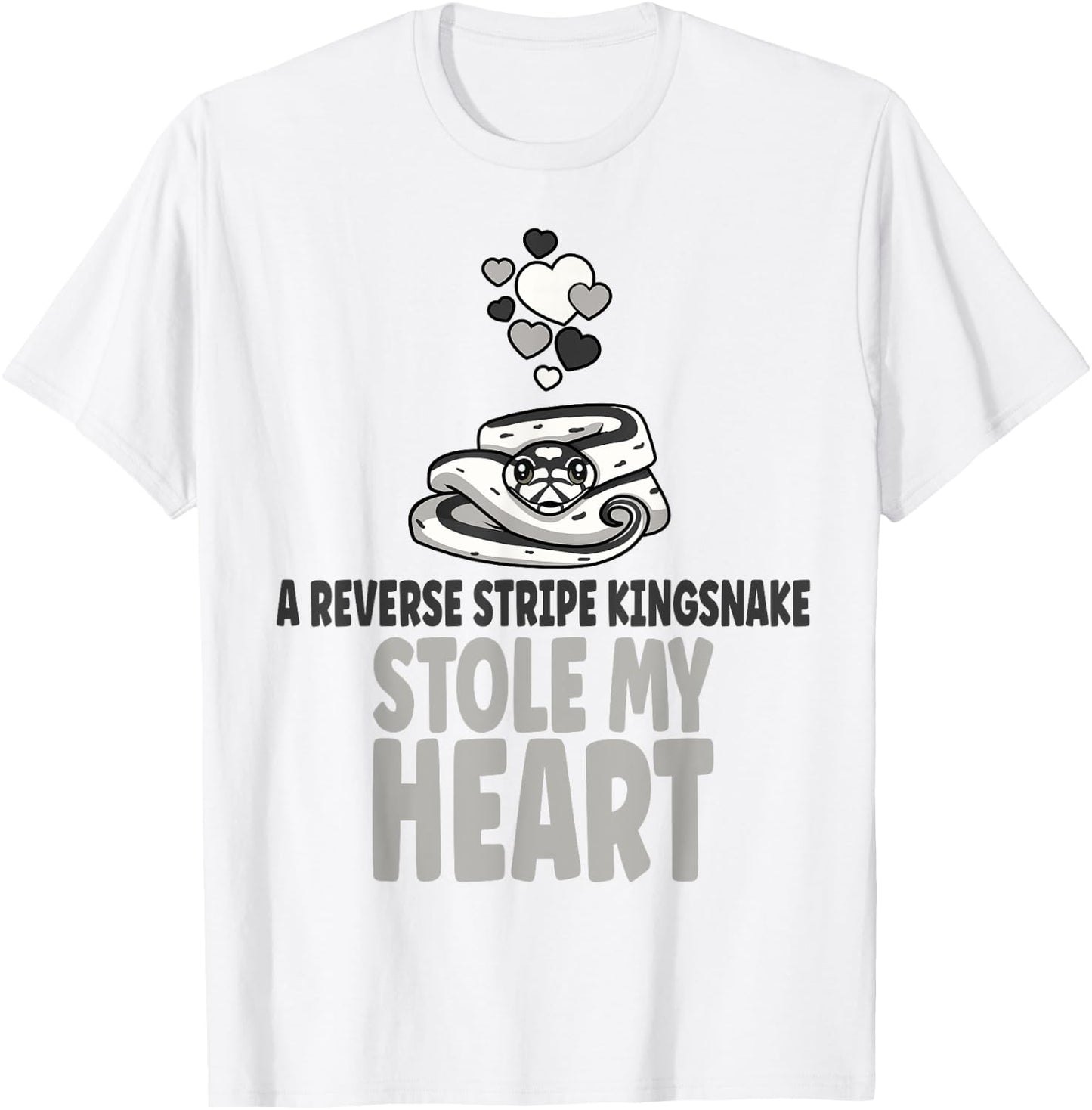 A Reverse Stripe Kingsnake Stole My Heart Pet Kingsnake T-Shirt - T-Shirt | White