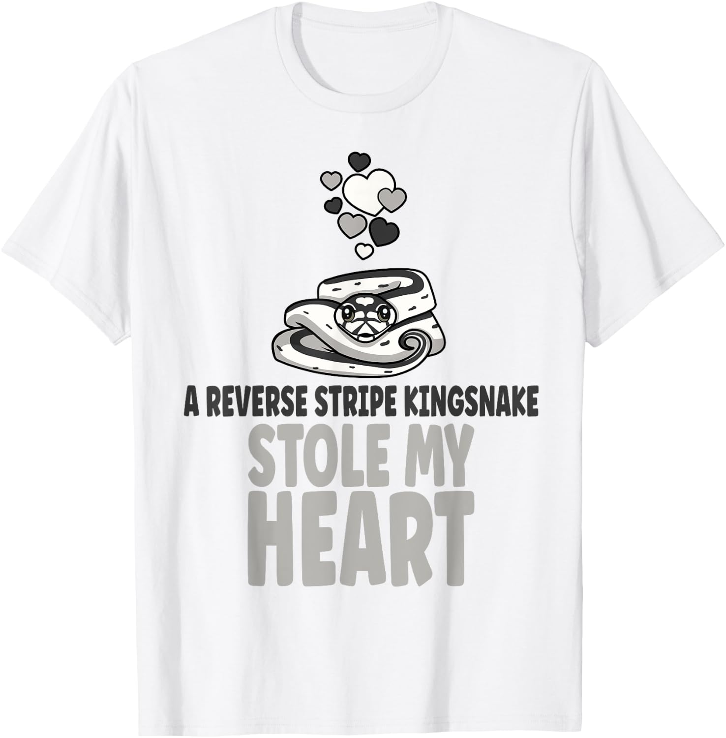 A Reverse Stripe Kingsnake Stole My Heart Pet Kingsnake T-Shirt - T-Shirt | White