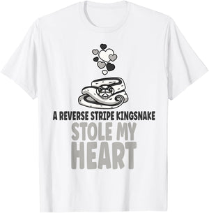 A Reverse Stripe Kingsnake Stole My Heart Pet Kingsnake T-Shirt - T-Shirt | White