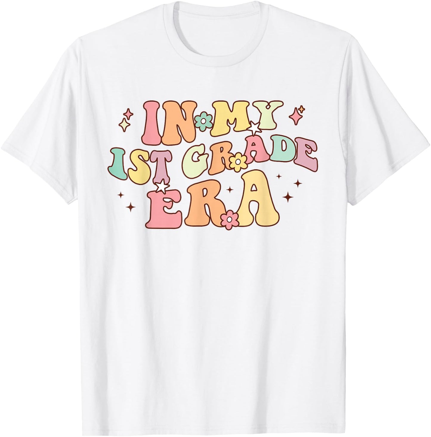 In My First Grade Era Retro Back To School Teacher Student T-Shirt - T-Shirt | White