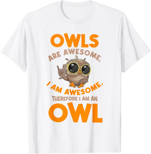 Awesome Cartoon I am an Owl Shirt for Owl Lovers T-Shirt - T-Shirt | White
