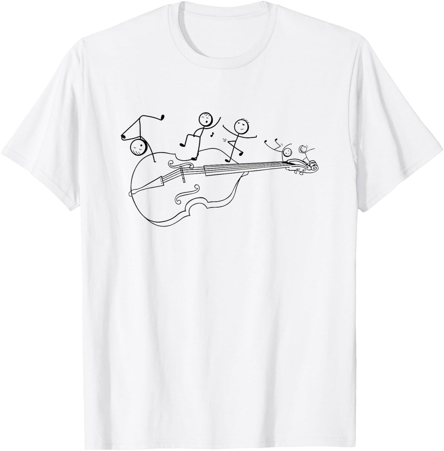 Kontrabass tanzender Kontrabass lustiger Kontrabass T-Shirt - T-Shirt | White