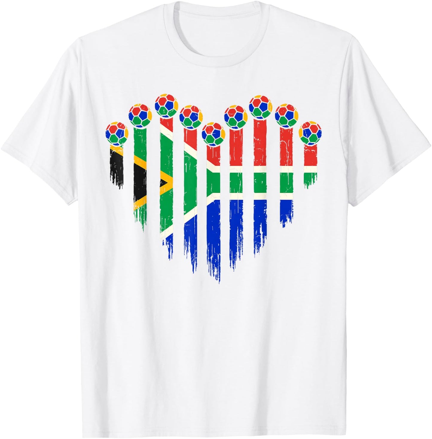 South African Flag Novelty South Africa T-Shirt - T-Shirt | White