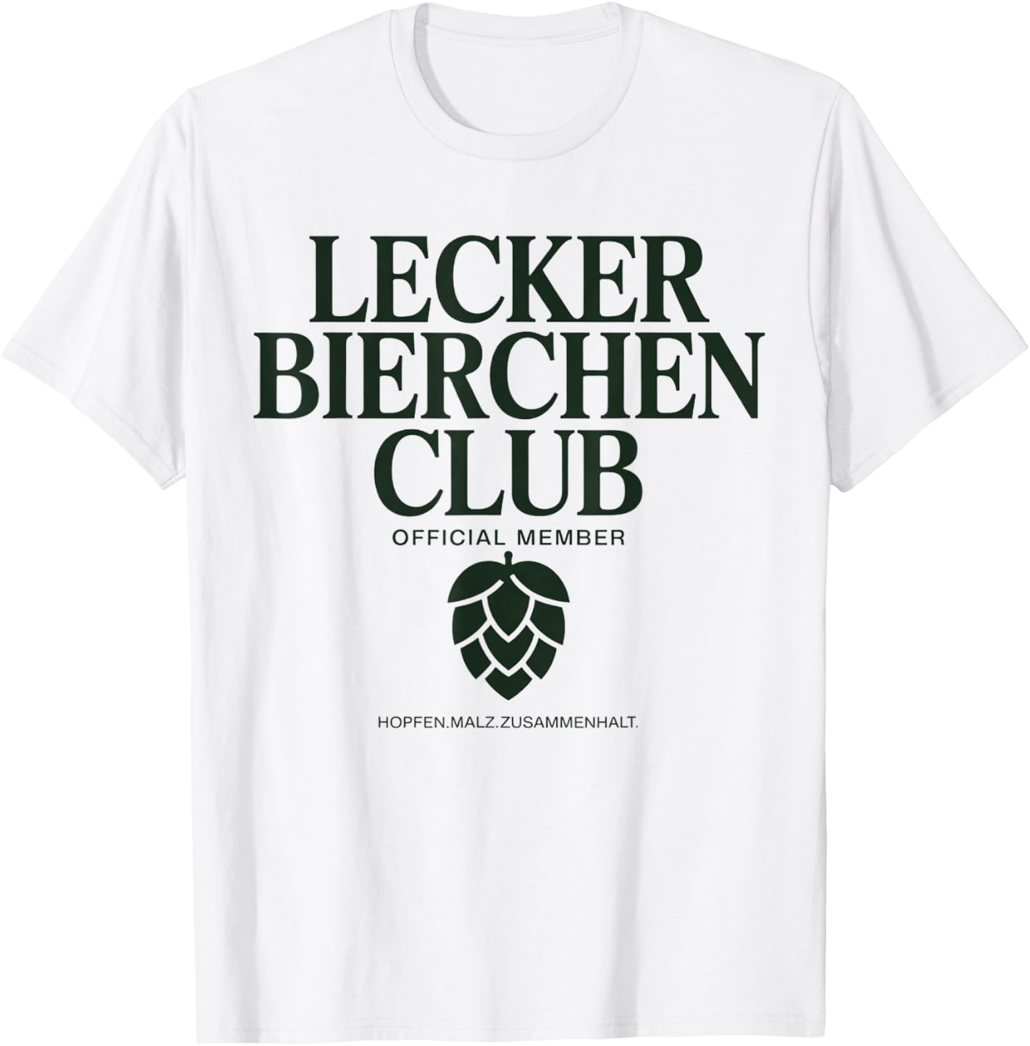 Lecker Bierchen Club Official Member Bier Humor T-Shirt - T-Shirt | White