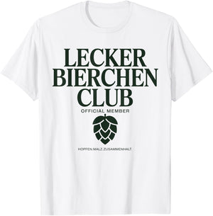 Lecker Bierchen Club Official Member Bier Humor T-Shirt - T-Shirt | White