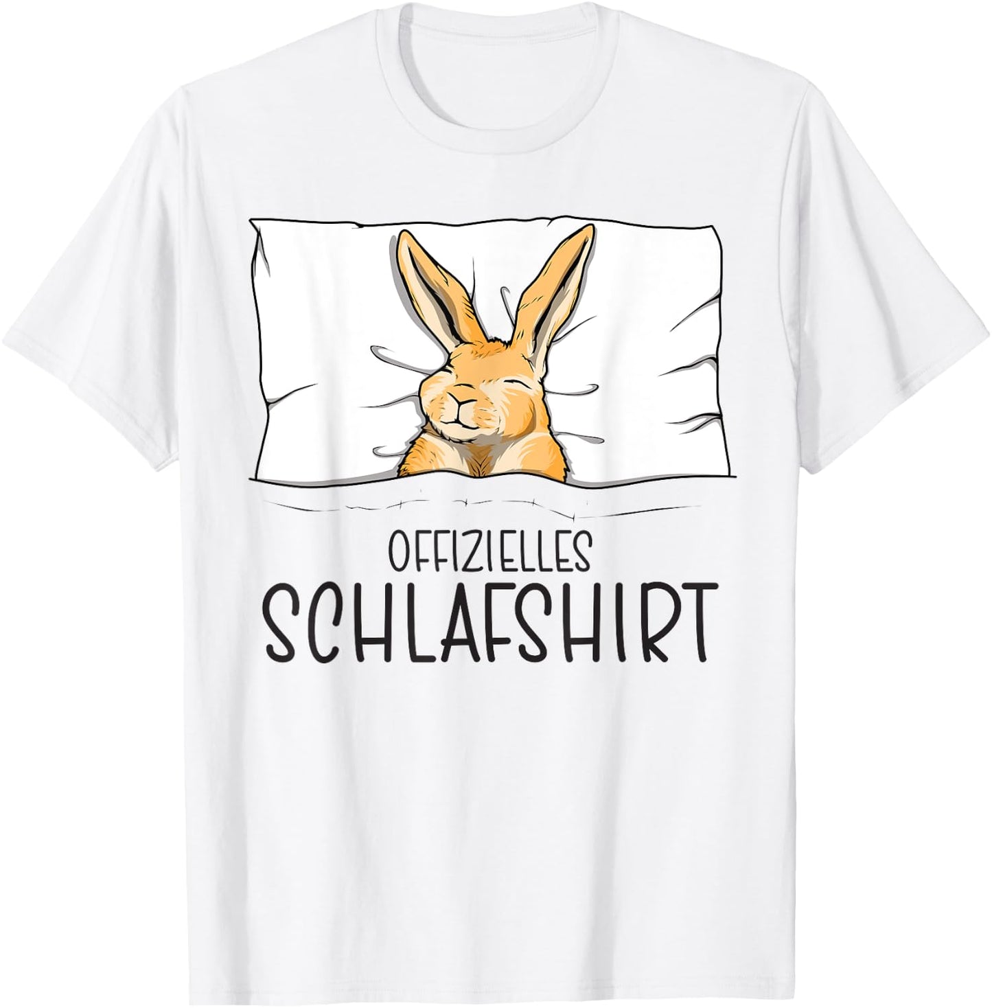 Official Rabbit Sleep Shirt Pyjamas & Nightdress Rabbit , gray T-Shirt - T-Shirt | White