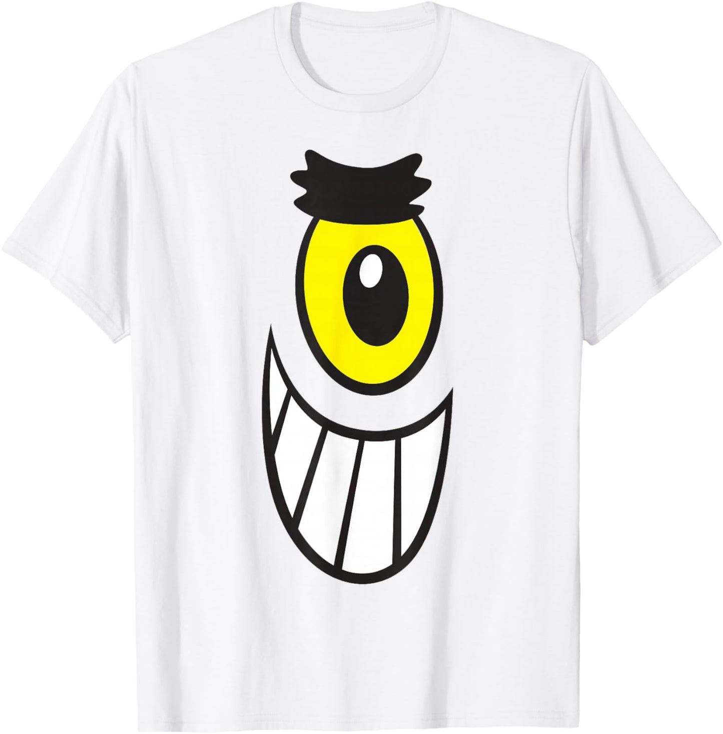 Spongebob Squarepants Halloween Plankton Big Face Costume T-Shirt - T-Shirt | White