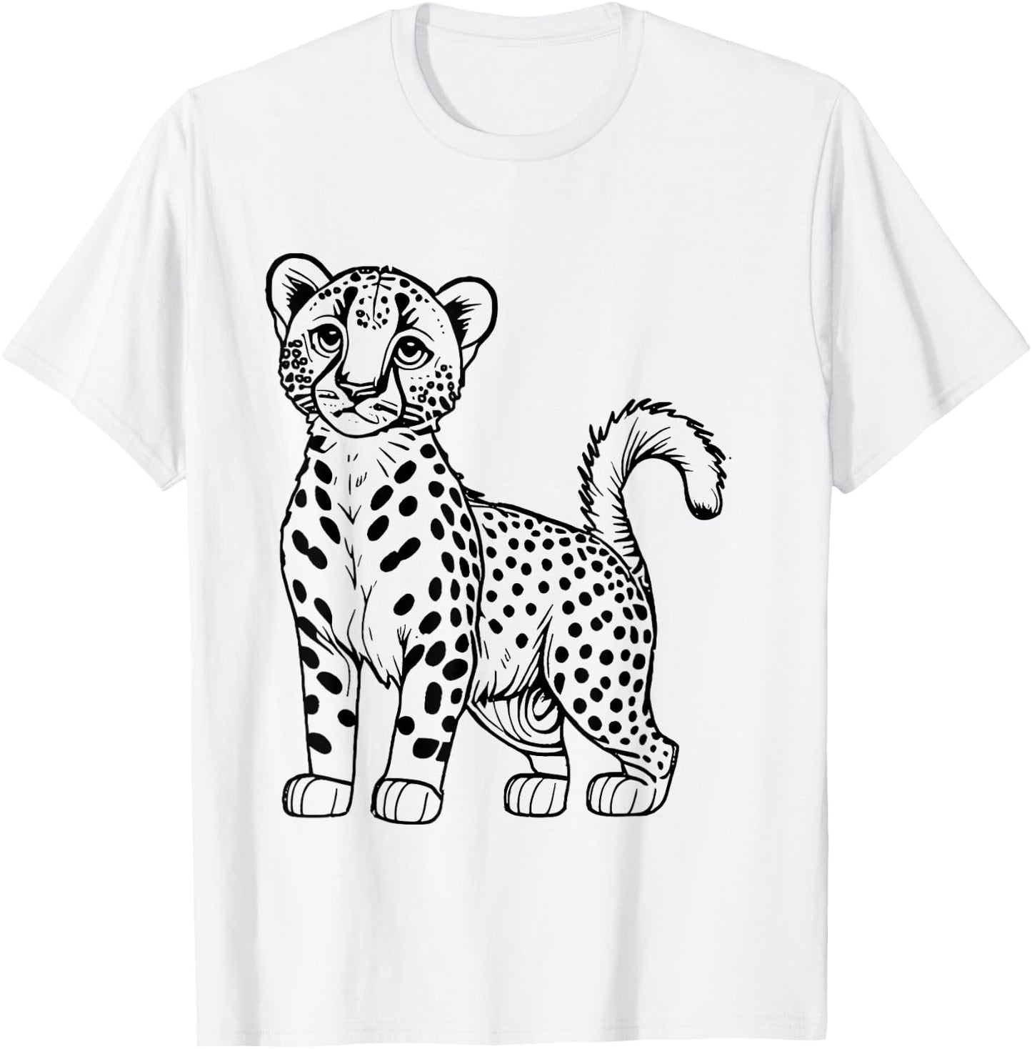 Cheetah coloring paint yourself paint T-Shirt - T-Shirt | White
