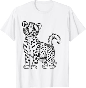 Cheetah coloring paint yourself paint T-Shirt - T-Shirt | White