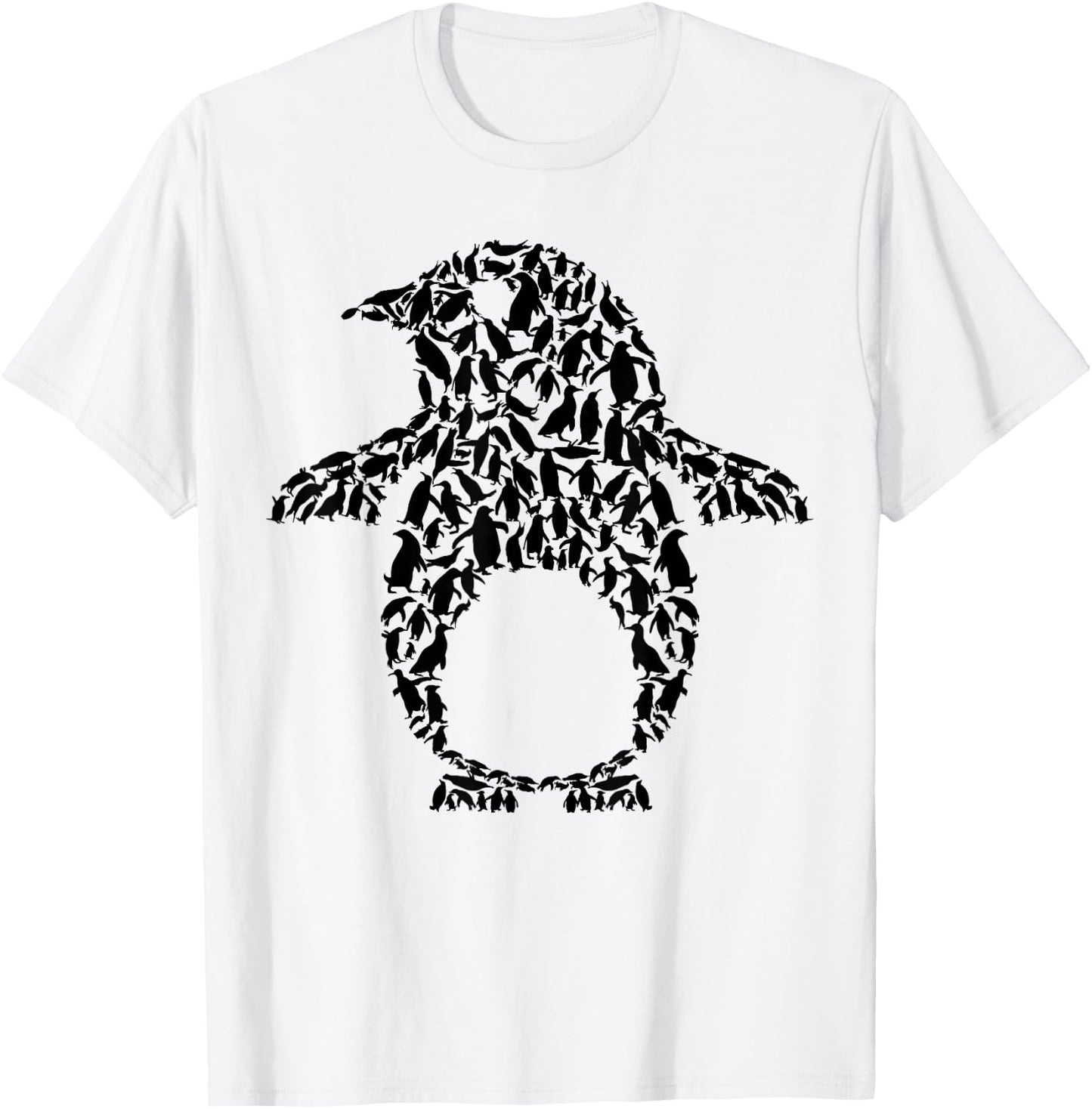 Silhouette Penguins Design for Penguin Lover | Penguin T-Shirt - T-Shirt | White