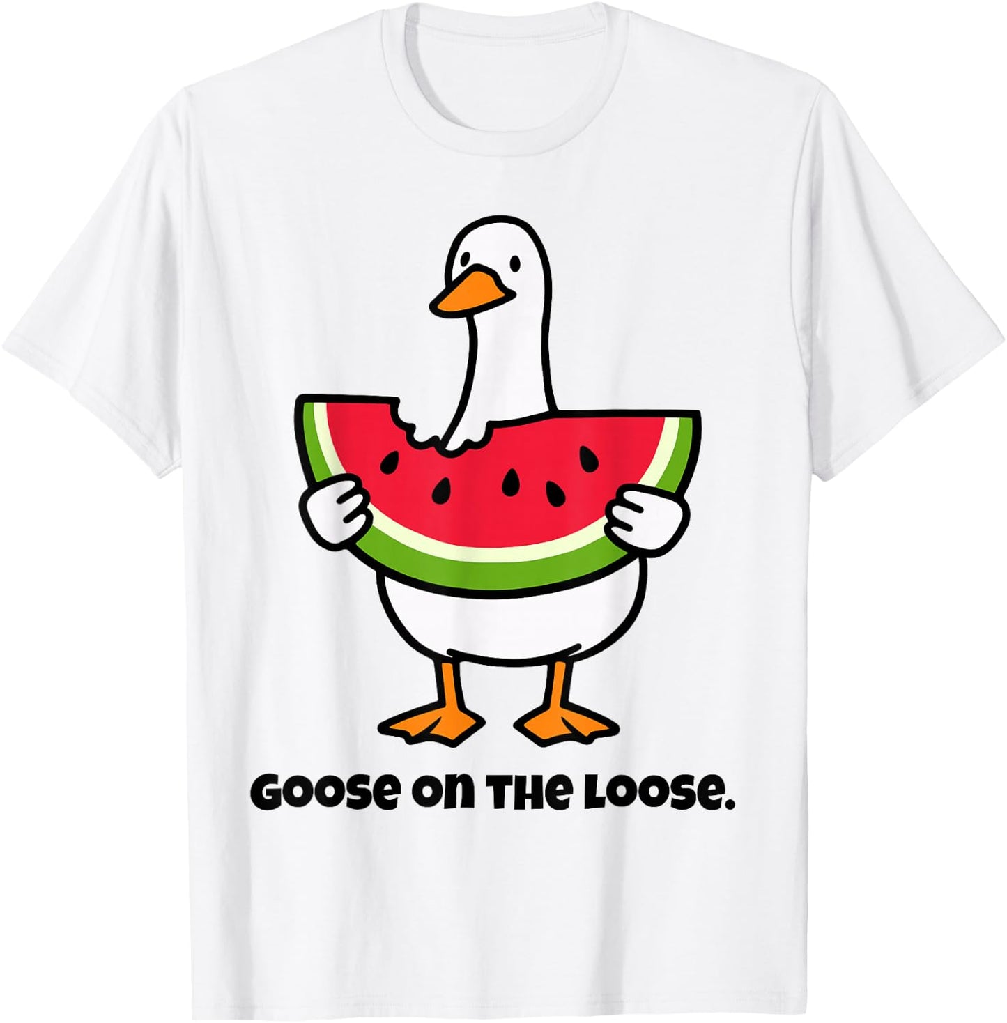 Watermelon Goose Kids who Love Watermelon Fruit Vegans Girls T-Shirt - T-Shirt | White