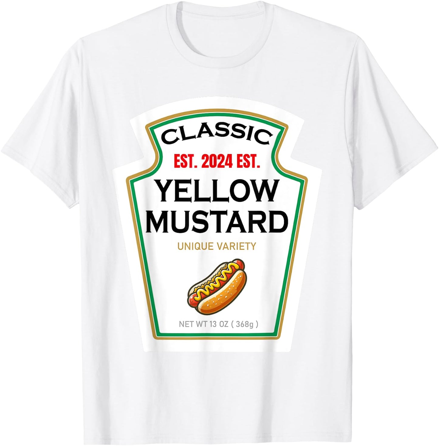 Mustard Halloween DIY Costume Family Matching Ketchup Sauce T-Shirt - T-Shirt | White