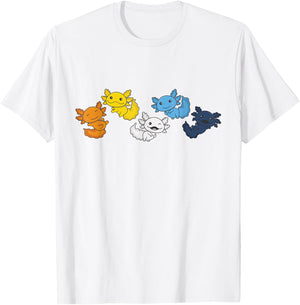 aroace Flag Pride LGBTQ Axolotl aroace T-Shirt - T-Shirt | White