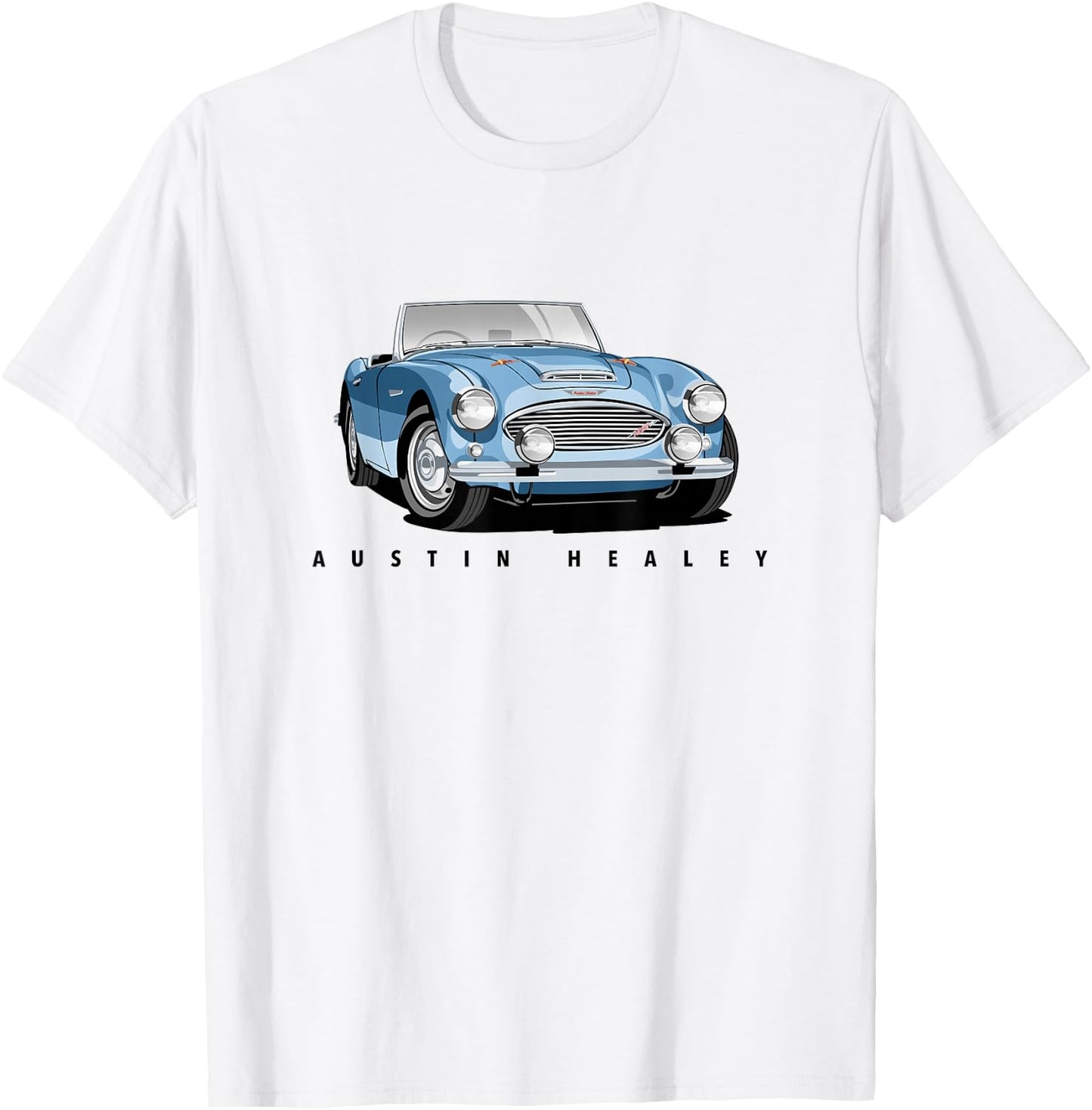 British Classic Sports Car Austin Healey , gray T-Shirt - T-Shirt | White