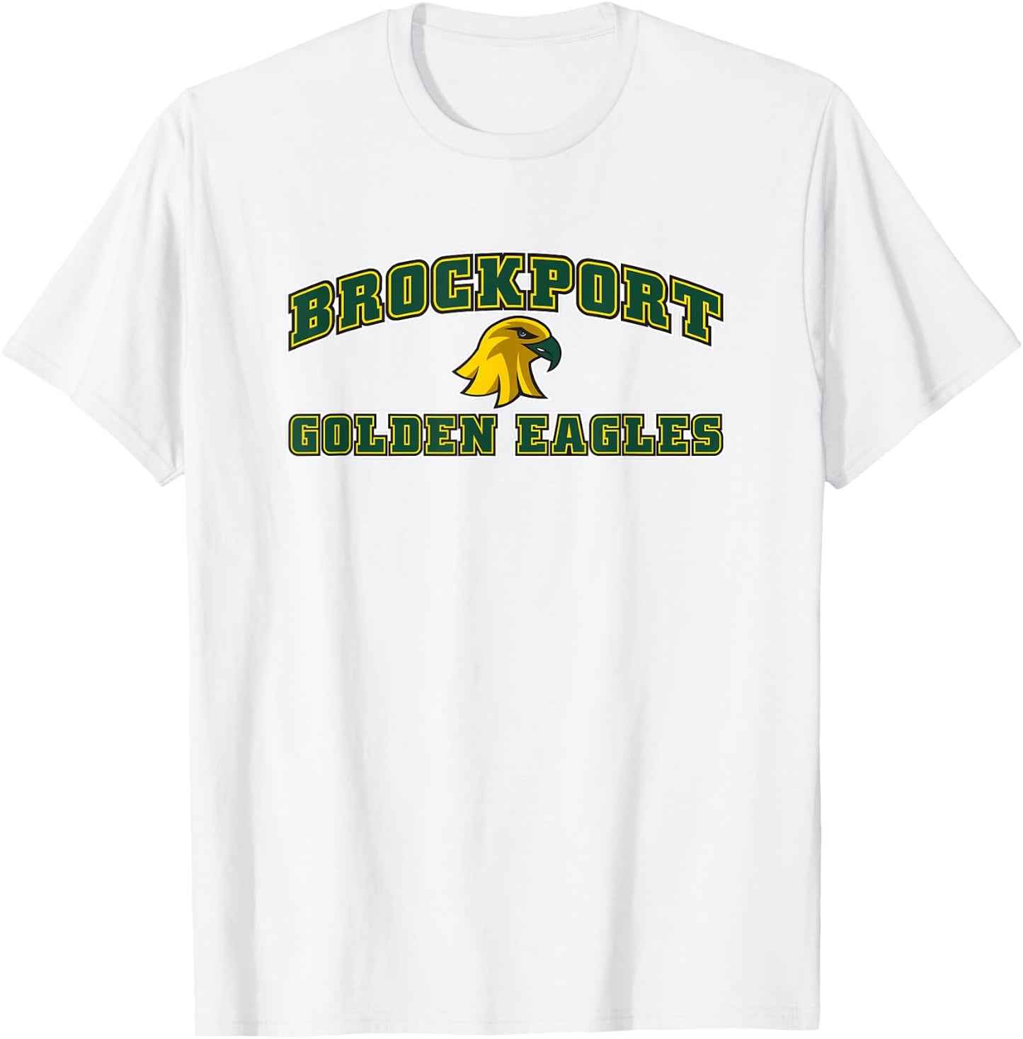 SUNY Brockport Golden Eagles Stacked Logo T-Shirt - T-Shirt | White