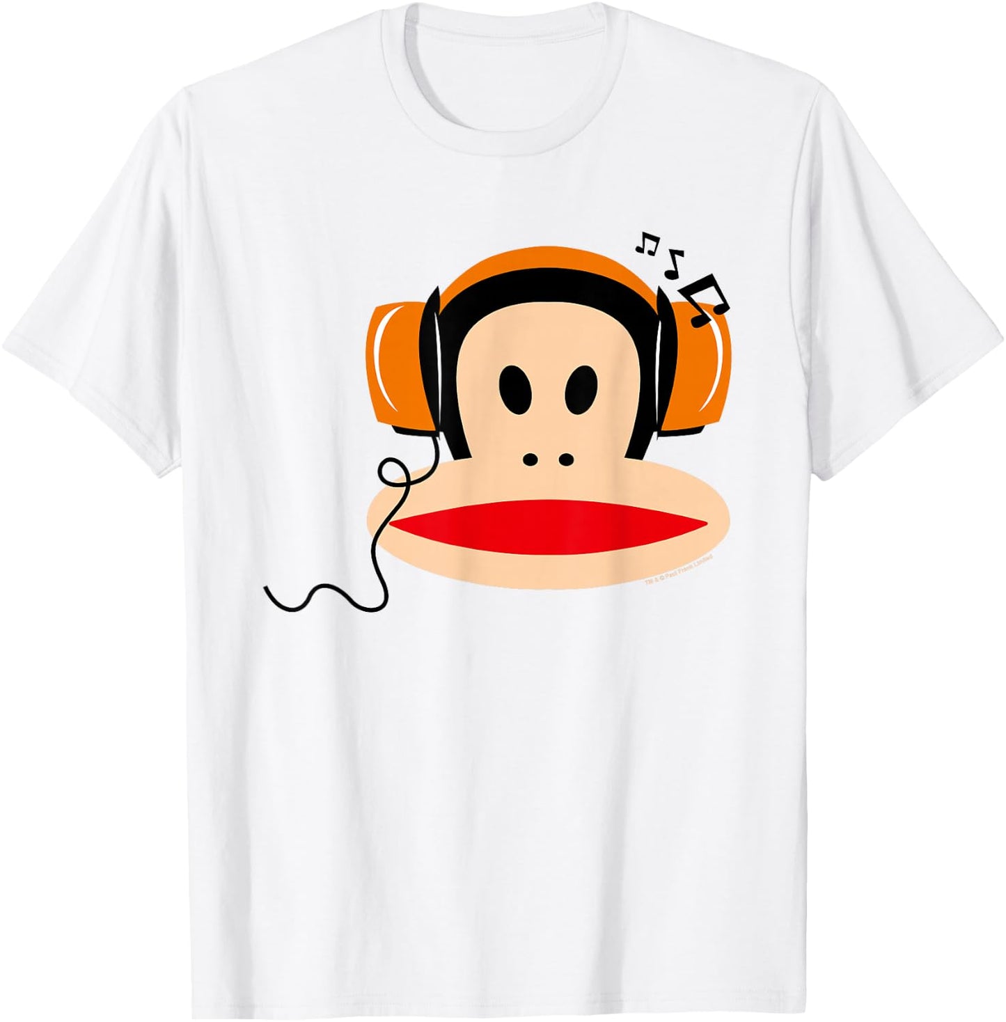 Paul Frank Julius The Monkey Headphones , grey, S T-Shirt - T-Shirt | White