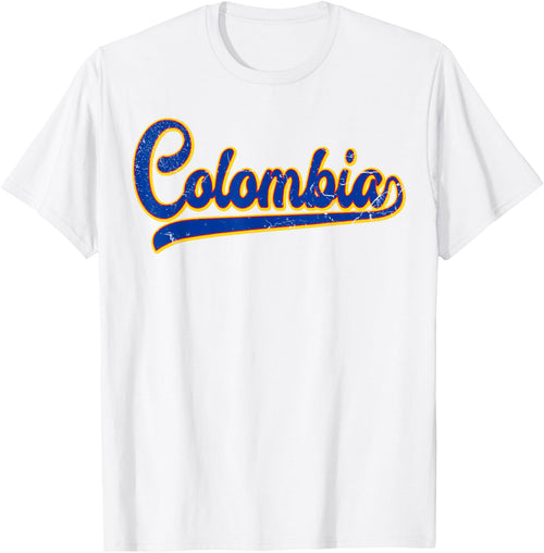 Colombia Throwback Graphic Shirt Comombian Flag Jersey Style