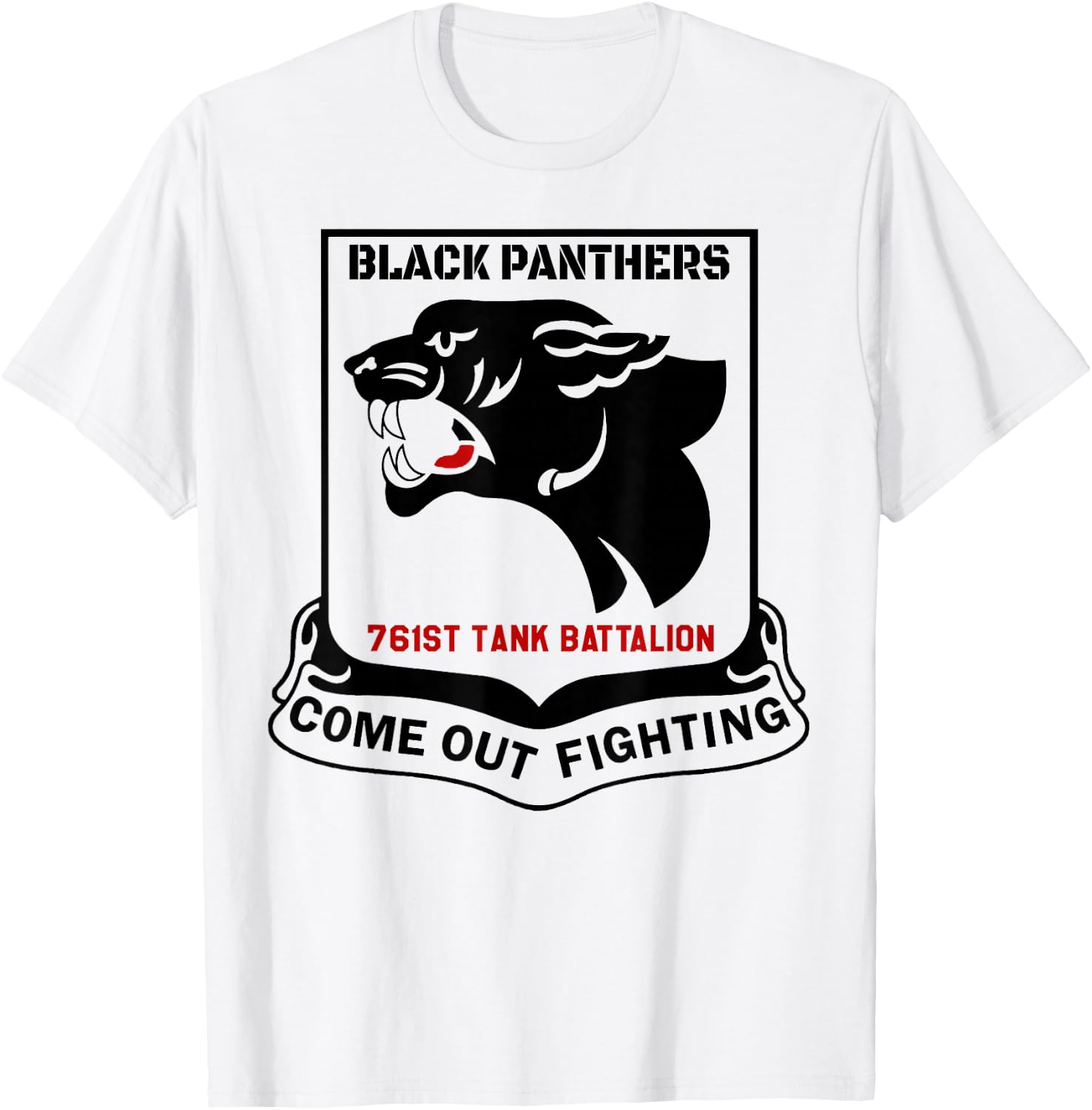 Black Panthers 761st Tank Battalion WW2 Tank Squadron T-Shirt - T-Shirt | White