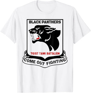 Black Panthers 761st Tank Battalion WW2 Tank Squadron T-Shirt - T-Shirt | White