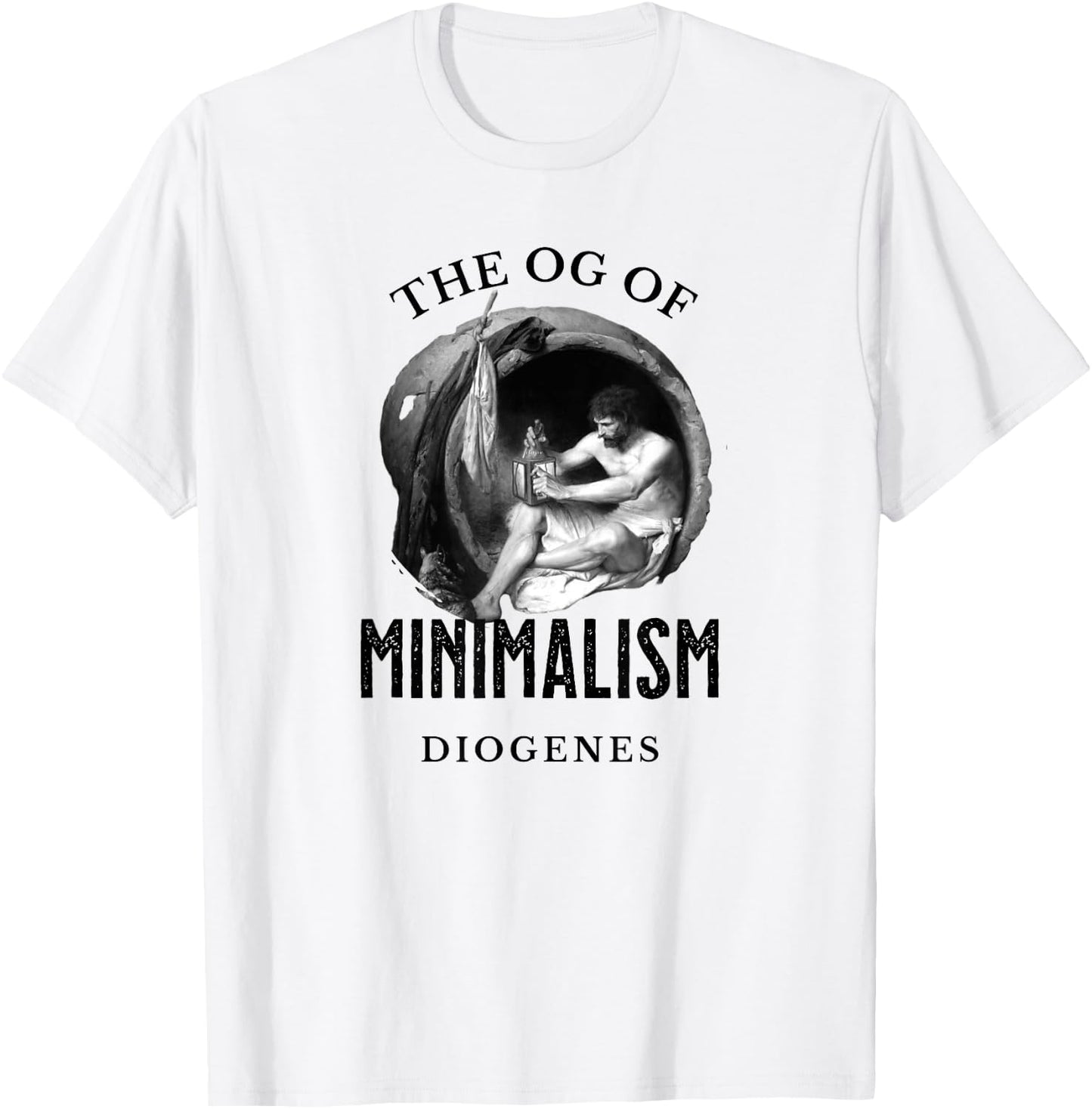 Diogenes, OG of Minimalism, retro philosophy T-Shirt - T-Shirt | White