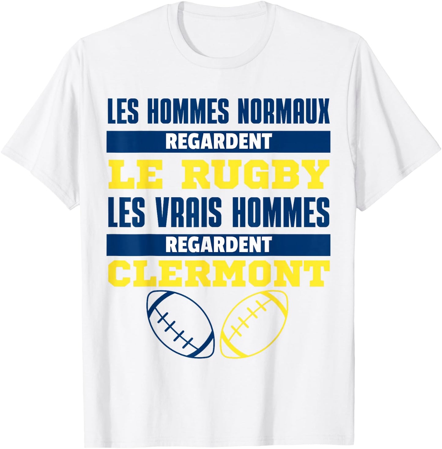 Clermont Ferrand Rugby Supporter Gift Humour T-Shirt - T-Shirt | White