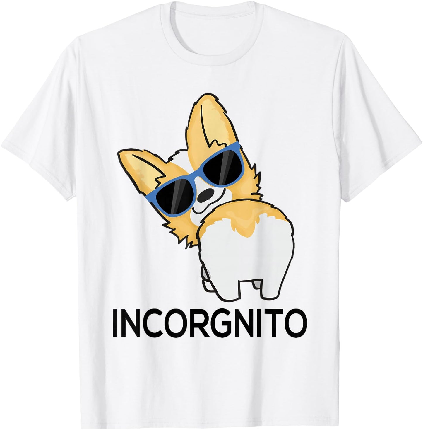Incorgnito Corgi T-Shirt - T-Shirt | White