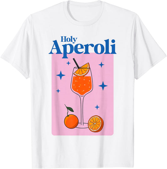 HOLY APEROLI X HALLÖCHEN APEROLI APEROLY SPRITZ STARS , White T-Shirt - T-Shirt | White