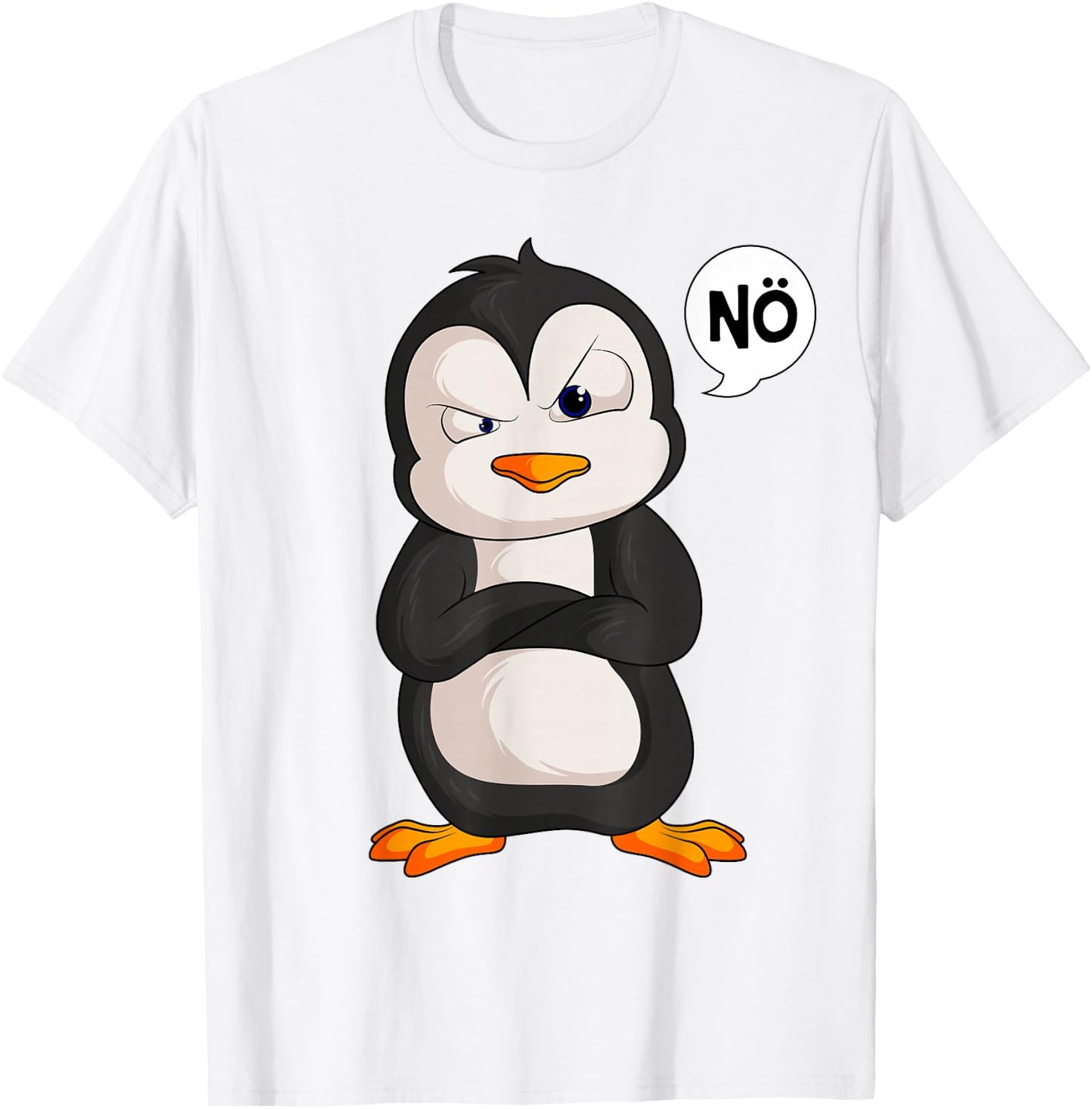 Penguin Nö Children's Girls Boys Penguin T-Shirt - T-Shirt | White