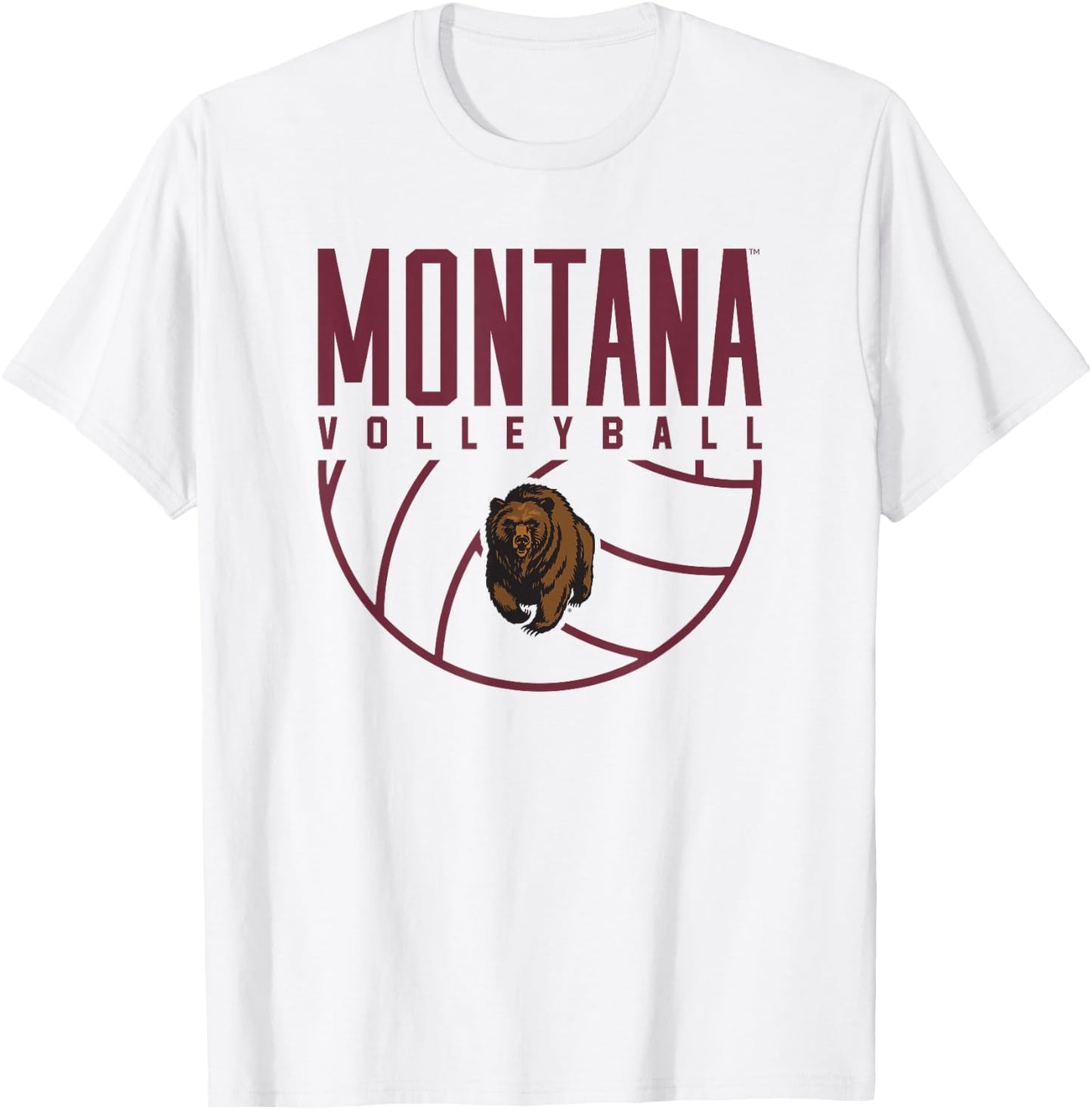 University of Montana Grizzlies Volleyball Arch T-Shirt - T-Shirt | White