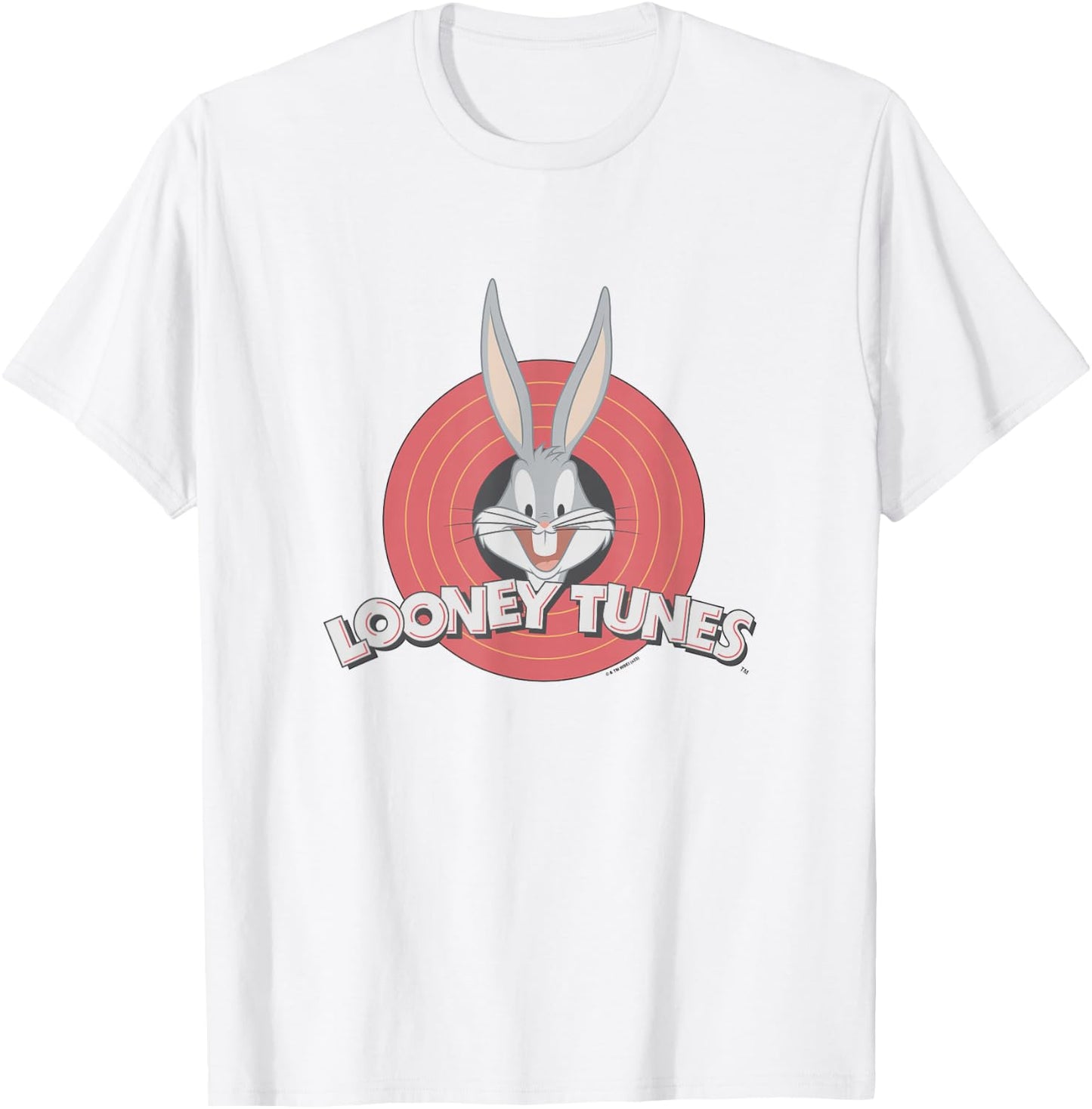 Looney Tunes Bugs Bunny Face Red Rings Portrait Retro T-Shirt - T-Shirt | White