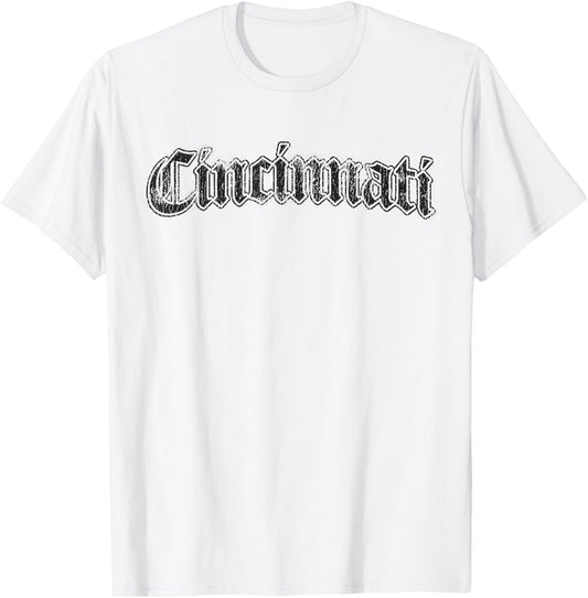 Retro Cincinnati Souvenir T-Shirt - T-Shirt | White