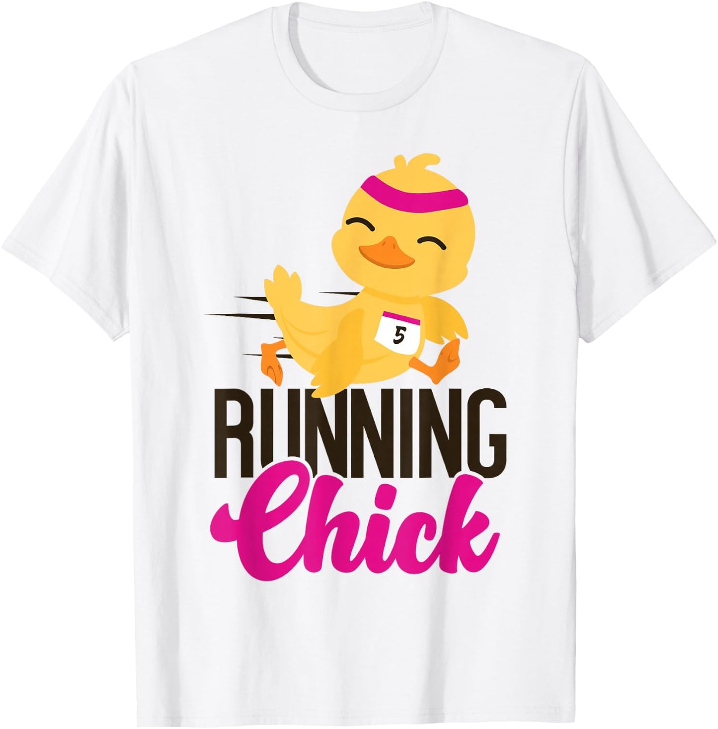 Running Runner Halbmarathon Huhn Mädchen Running Chick T-Shirt - T-Shirt | White