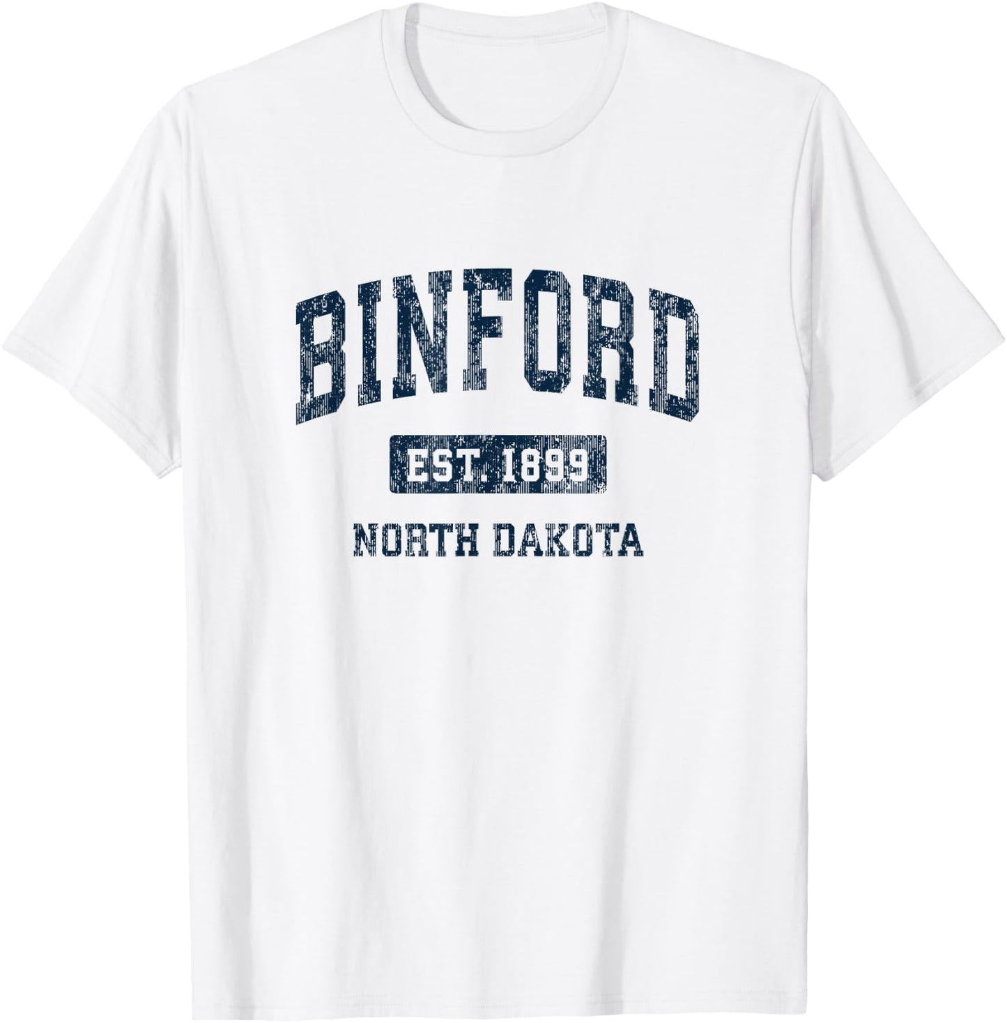 Binford North Dakota ND Vintage Style , gray T-Shirt - T-Shirt | White