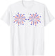 Just Here for The Fireworks Sarcastic Couple T-Shirt - T-Shirt | White