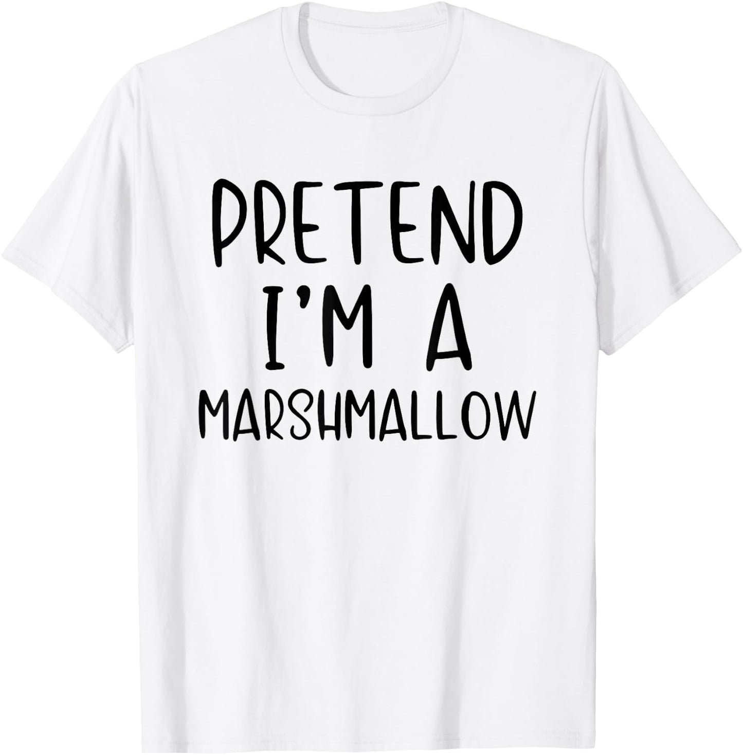 Pretend A Marshmallow Costume Halloween Simple Marsh-Mallow T-Shirt - T-Shirt | White