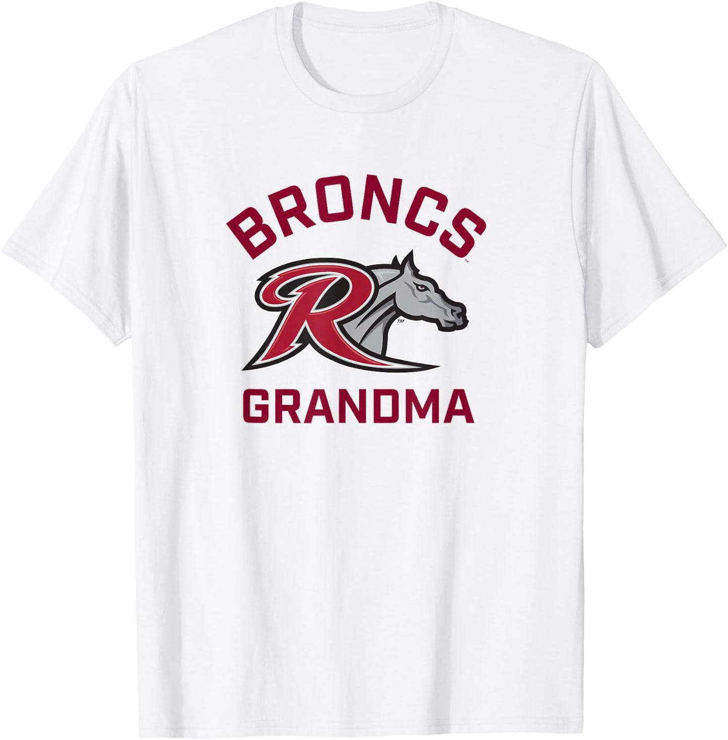Rider University Broncs Arched Grandma T-Shirt - T-Shirt | White