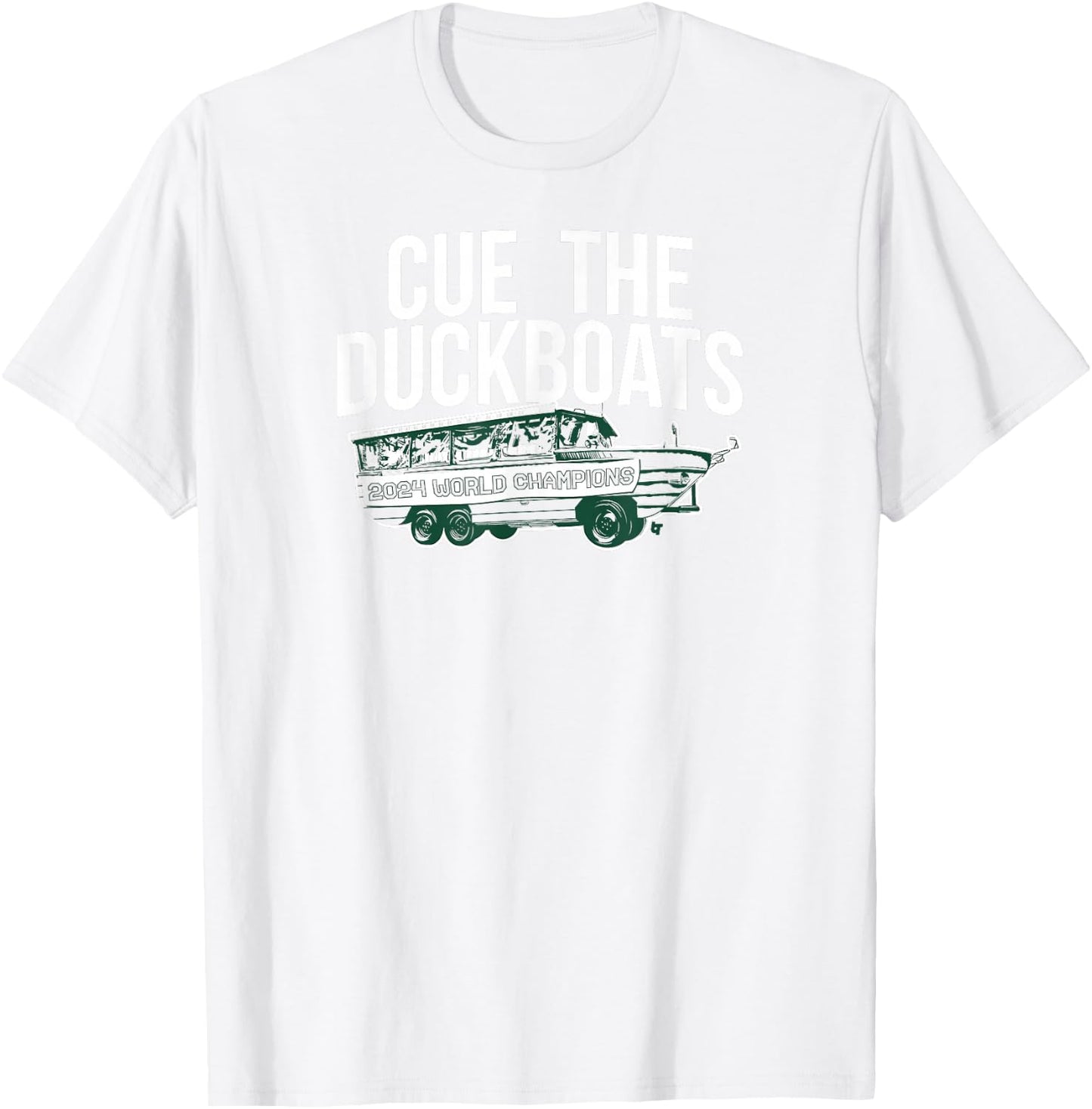 Cue the Duckboats - Boston Basketball T-Shirt - T-Shirt | White