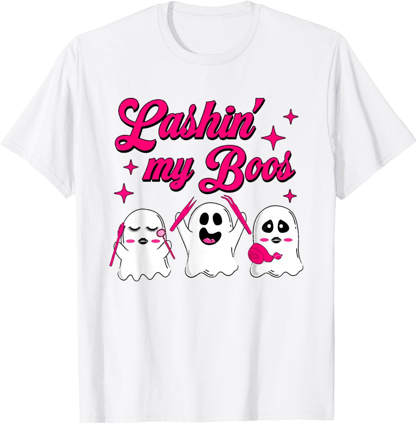 Lashin My Boos Halloween Spooky Lash Artist Lash Tech T-Shirt - T-Shirt | White