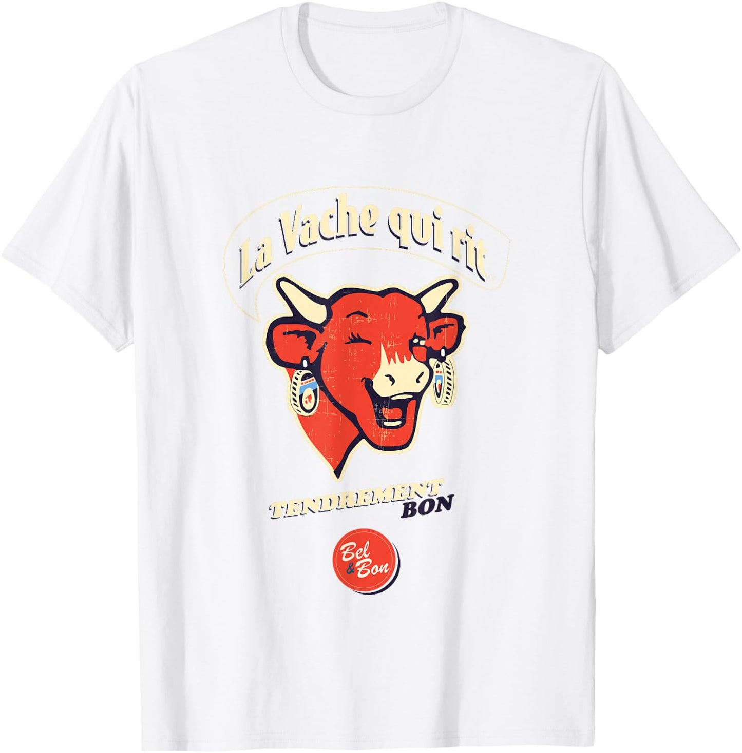 The Laughing Cow French Slogan T-Shirt - T-Shirt | White