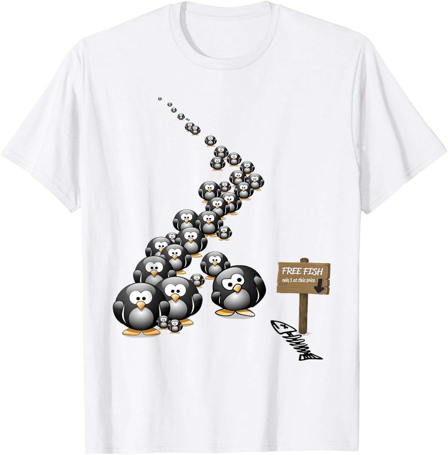 Bait and Switch Penguin Scam Fun Cute Men Women Kids T-Shirt - T-Shirt | White