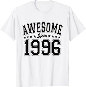 Awesome Since 1996 Birthday Awesome Vintage 1996 T-Shirt - T-Shirt | White