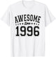 Awesome Since 1996 Birthday Awesome Vintage 1996 T-Shirt - T-Shirt | White
