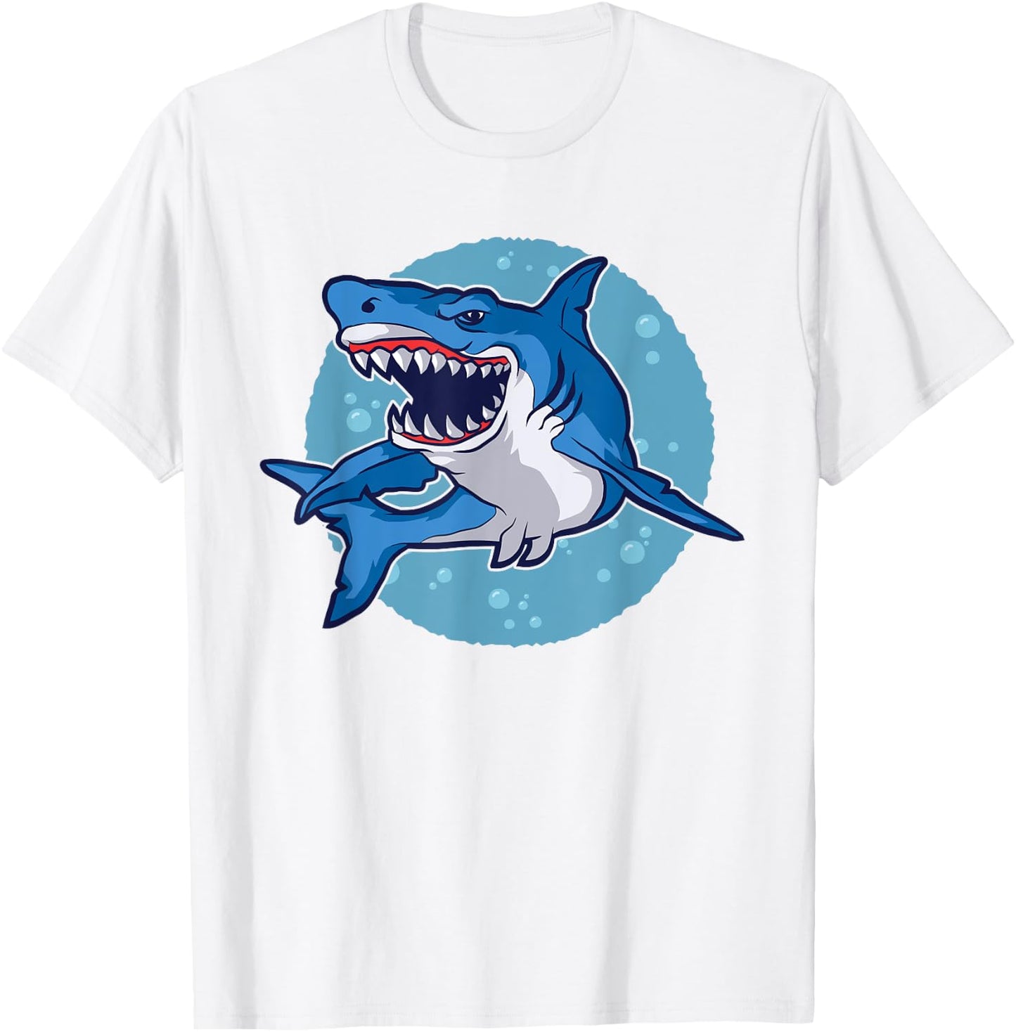 Lustiges Hai Design im Comic Style mit weißem Hai T-Shirt - T-Shirt | White