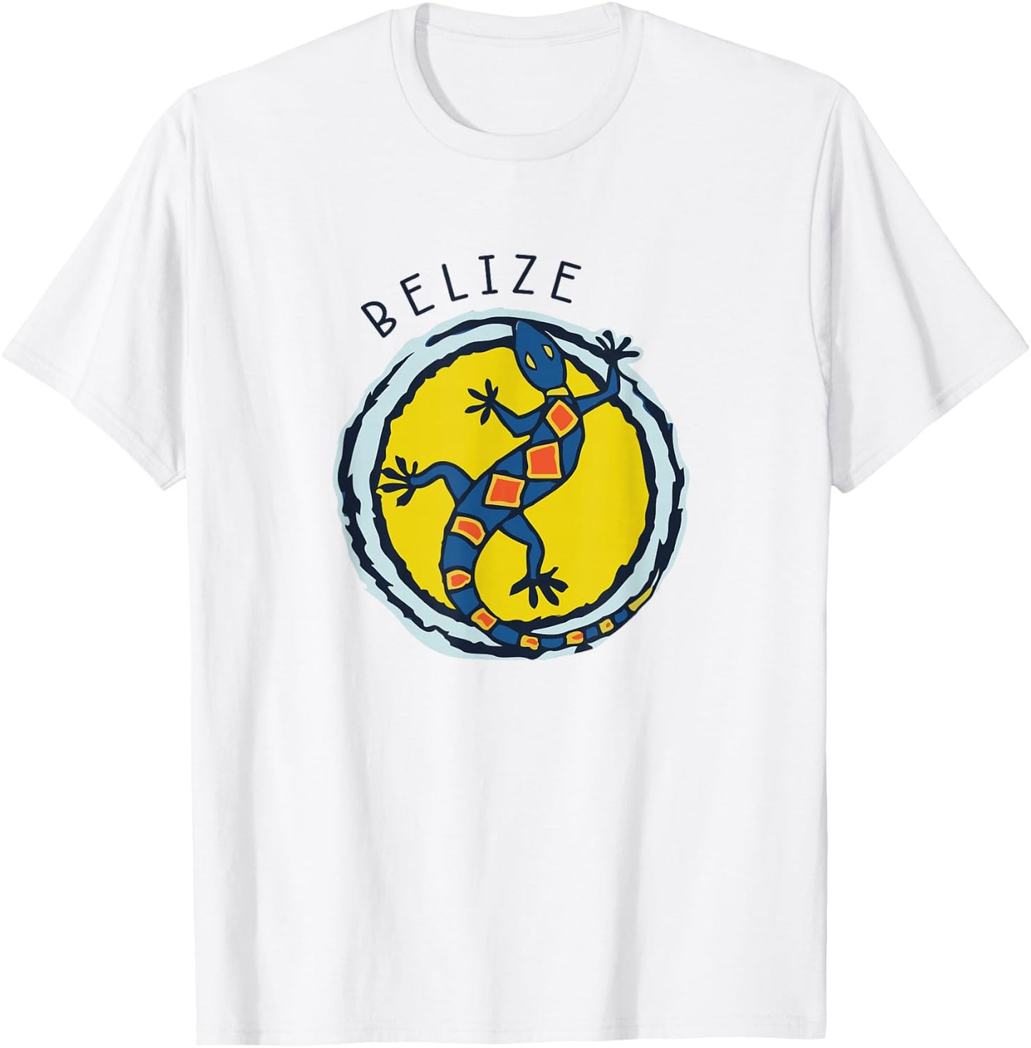 Belize Souvenirs Gecko Graphic T-Shirt - T-Shirt | White