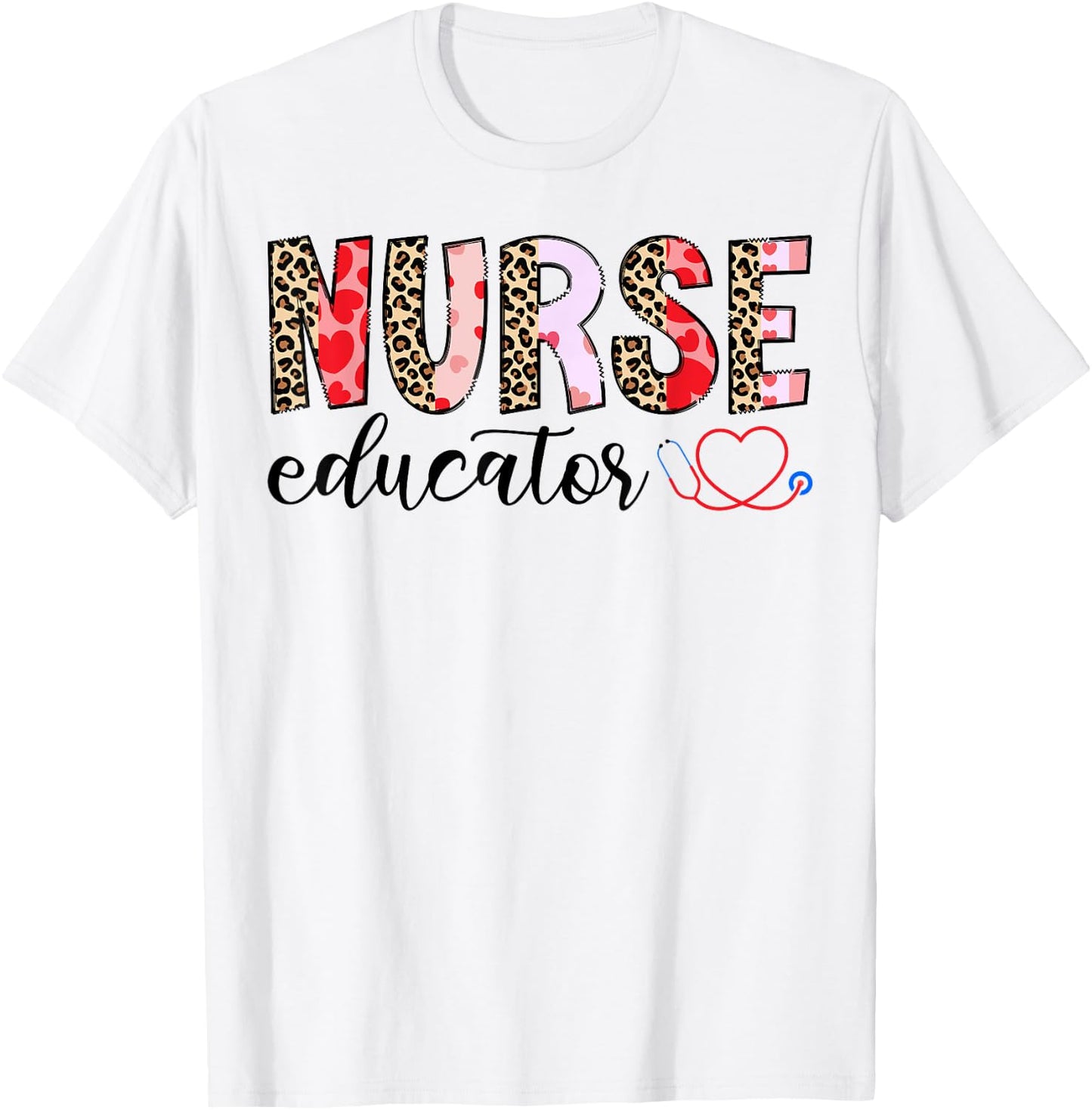Nurse Educator Leopard T-Shirt - T-Shirt | White