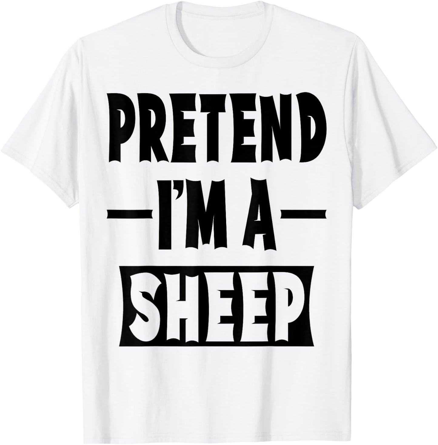 Pretend I'm A Sheep Costume Party Lazy Halloween Sheep T-Shirt - T-Shirt | White