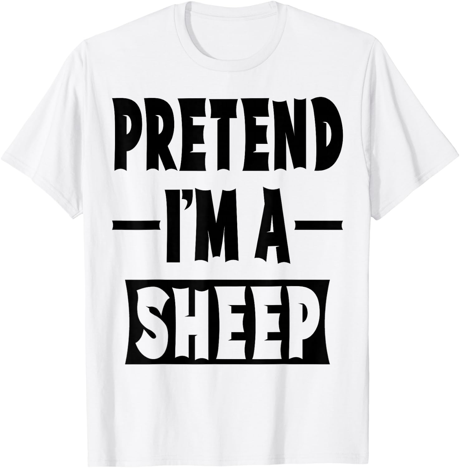 Pretend I'm A Sheep Costume Party Lazy Halloween Sheep T-Shirt - T-Shirt | White